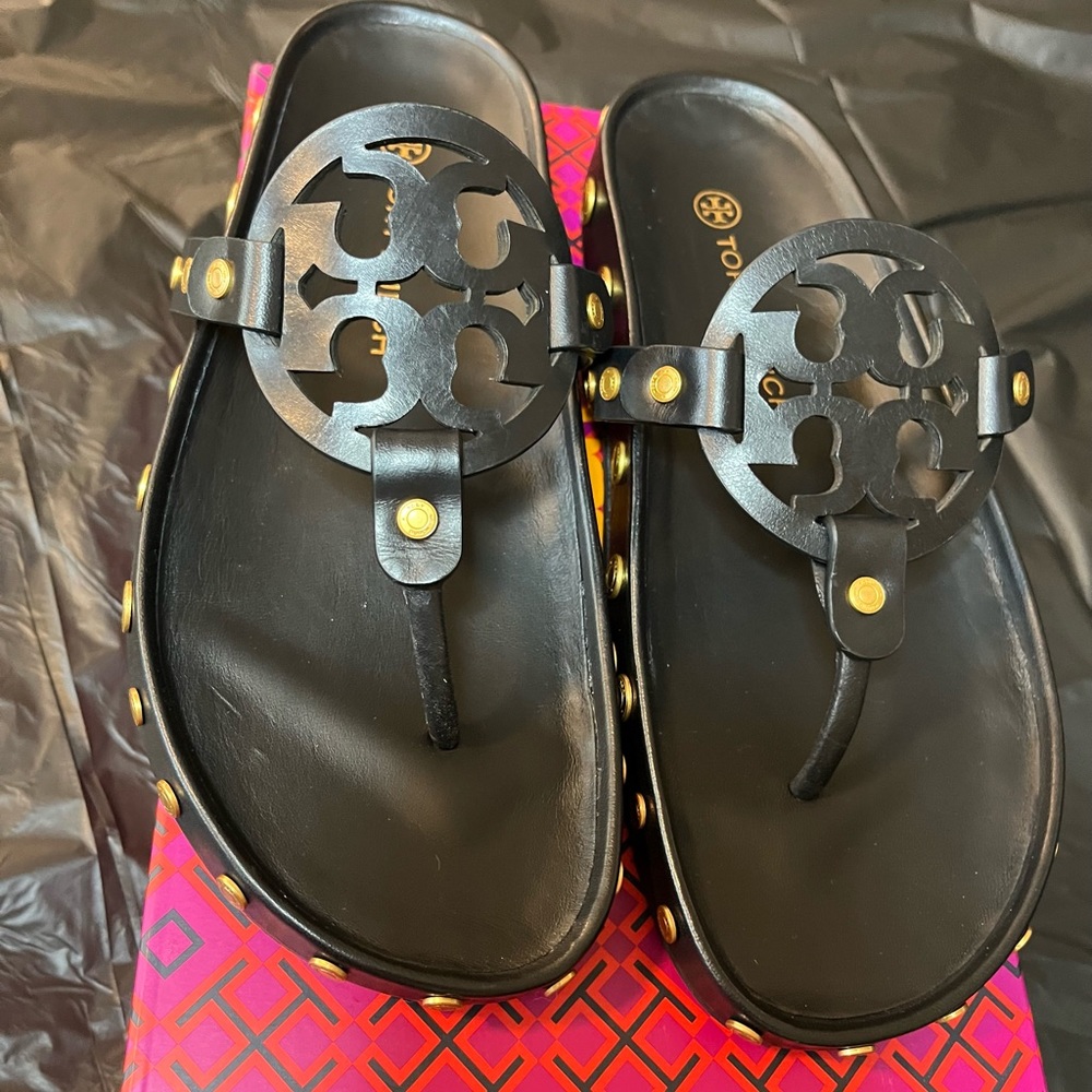 Women Tory Burch Miller Cloud Coin Sandal
